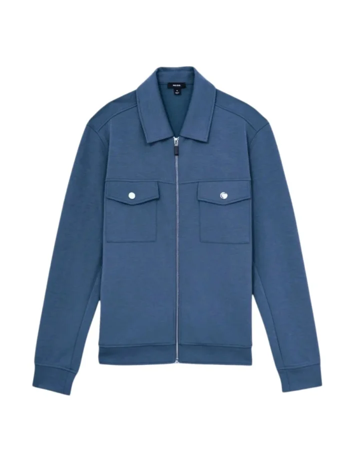 Mavi Fermuarlı Sweat Hırka